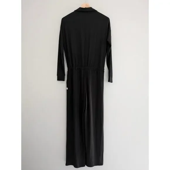 Vuori Lux Intentions Jumpsuit Black Long Sleeve Jumpsuit | Vuori Size Medium - Picture 4 of 7